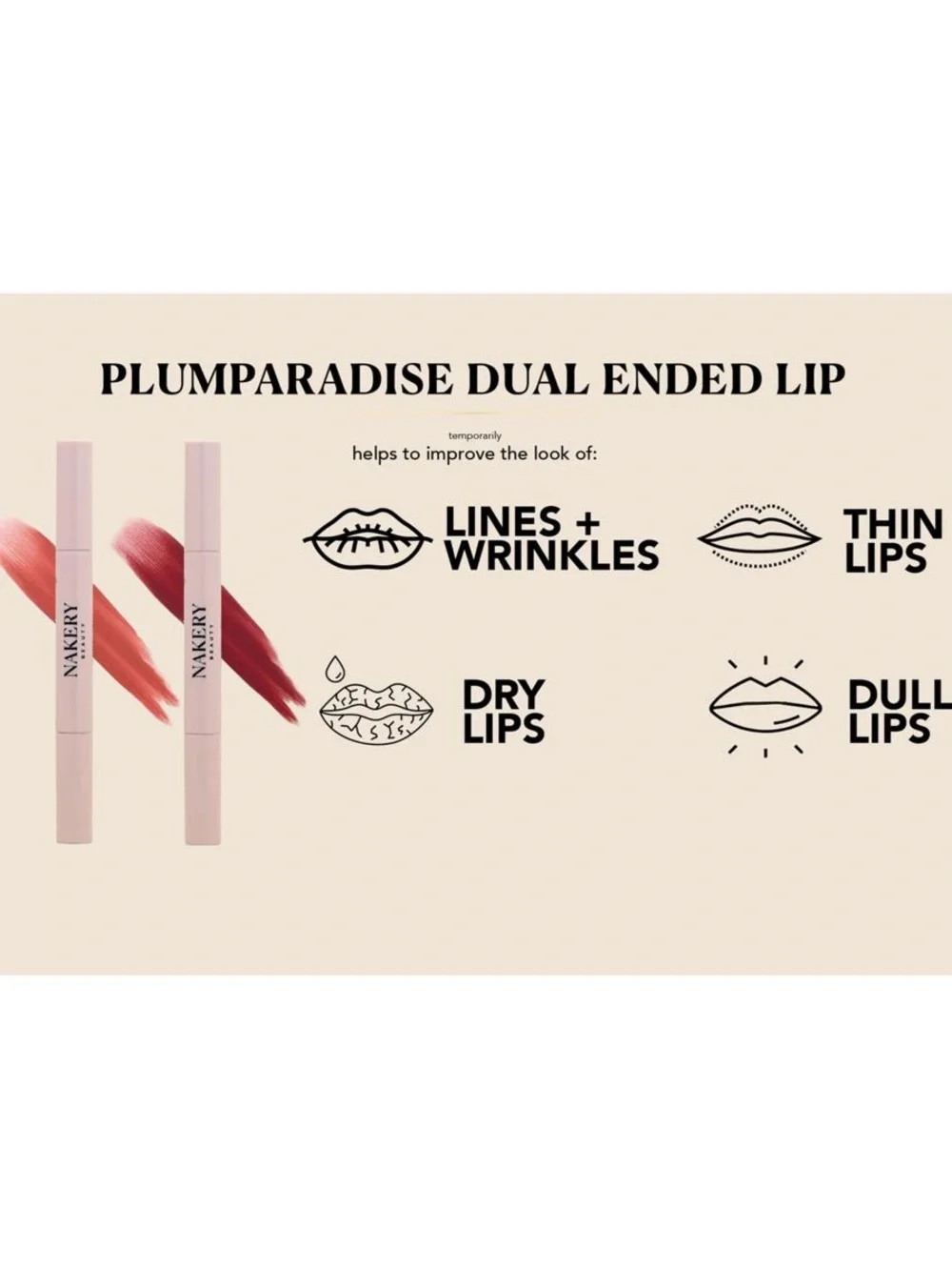 Nakery Beauty PLUMParadise Berry Wild Dual-Ended Lipstick & Liner